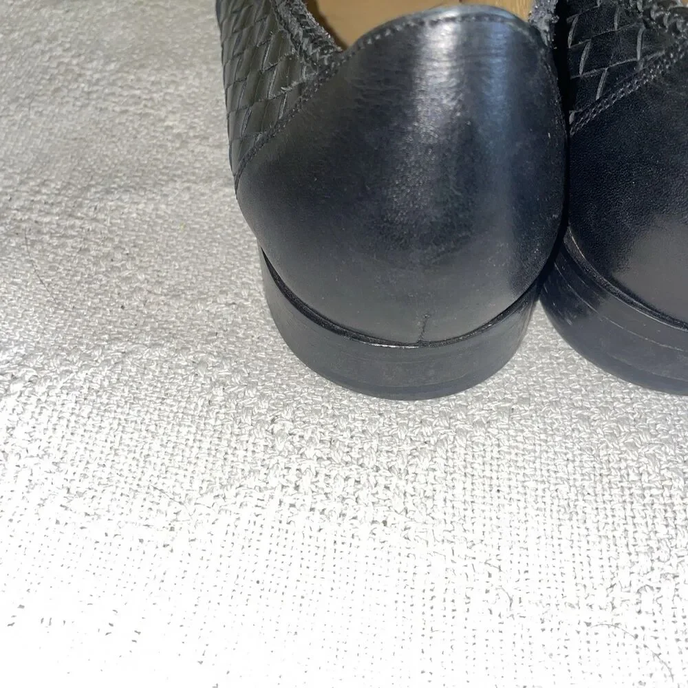 Cole Haan Men’s Dress Loafers Size 11 M Black Leather Weave Business Formal City